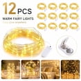 thumbnail image 1 of 12 Pack Mini Lights,Emlimny 6.5 ft Fairy Light Battery LED Twinkle Light Waterproof Light String with 20 LED for Mason Jar Centerpiece Table Bedroom Wedding Valentines Outdoors, 1 of 8