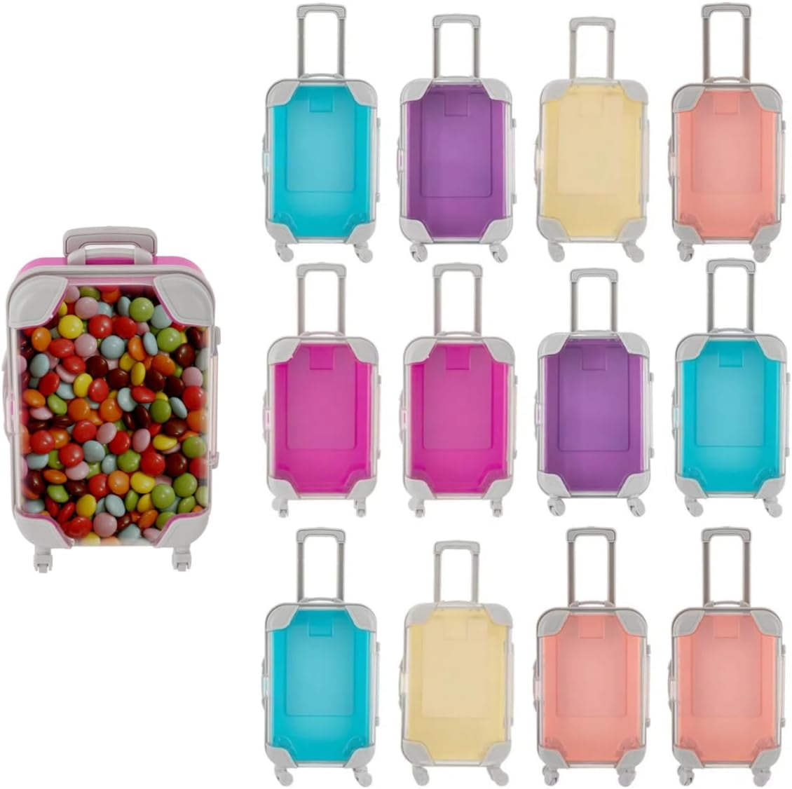 12 Pack Mini Suitcase Fake Eyelash Organizer Case False Eyelashes