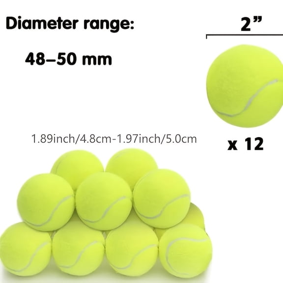 12 Pack Mini Tennis Balls - 2 Inch Dog Ball Launcher, Interactive Pet Toy, Perfect for Puppies and Pet Play