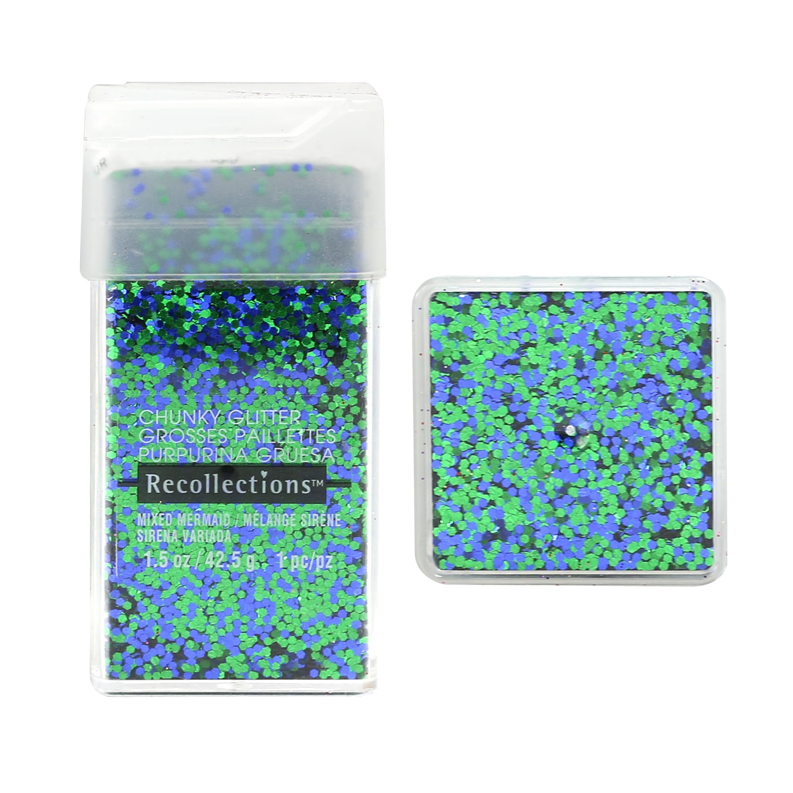 Recollections Mixed Mermaid Chunky Glitter, 12 Pack