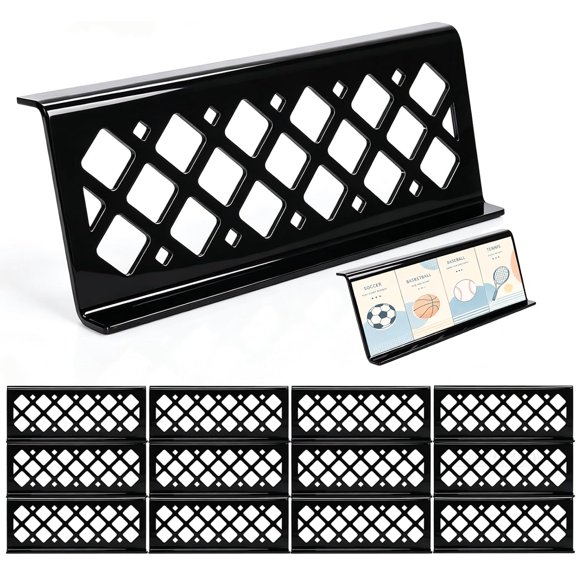 12 Pack Modular Trading Card Risers for Display Case, 9.25 in Long