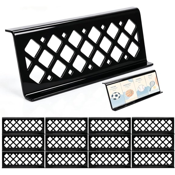 12 Pack Modular Trading Card Risers for Display Case, 9.25 in Long