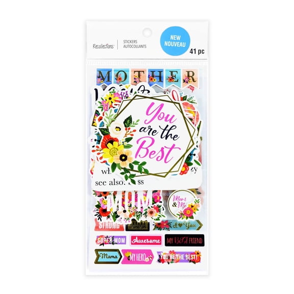 Recollections Mother Stickers, 12 Pack