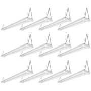 12 Pack Motion Sensor 4FT LED Utility Shop Light, 40W Plug in Linkable Light Fixtures, for Garage, Workshop, 4000lm, 5000K Daylight, Suspension & Flush Mount, FCC, ETL Certified