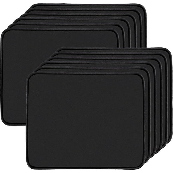 12 Pack Mouse Pad,Gaming Mouse Pads with Non-Slip Rubber Base,Premium-Textured Computer Mouse Mat with Stitched Edge,Waterproof Mouse Pad for Laptop,Computer & PC,Office & Home,10.2x8.2 inch Black