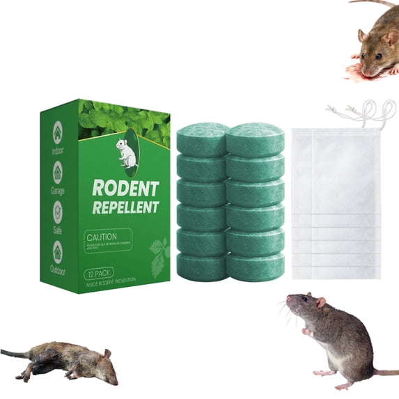 12 Pack Mouse Rodent Repellent Peppermint Oil to Repel Mice Rats Squirrels Indoor Outdoor Use Safe for Homes Pets Non Toxic
