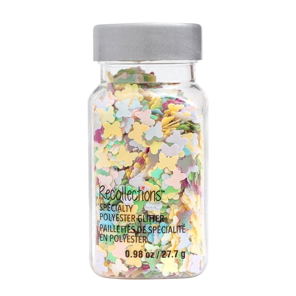 Recollections Multi Butterfly Specialty Polyester Glitter, 12 Pack