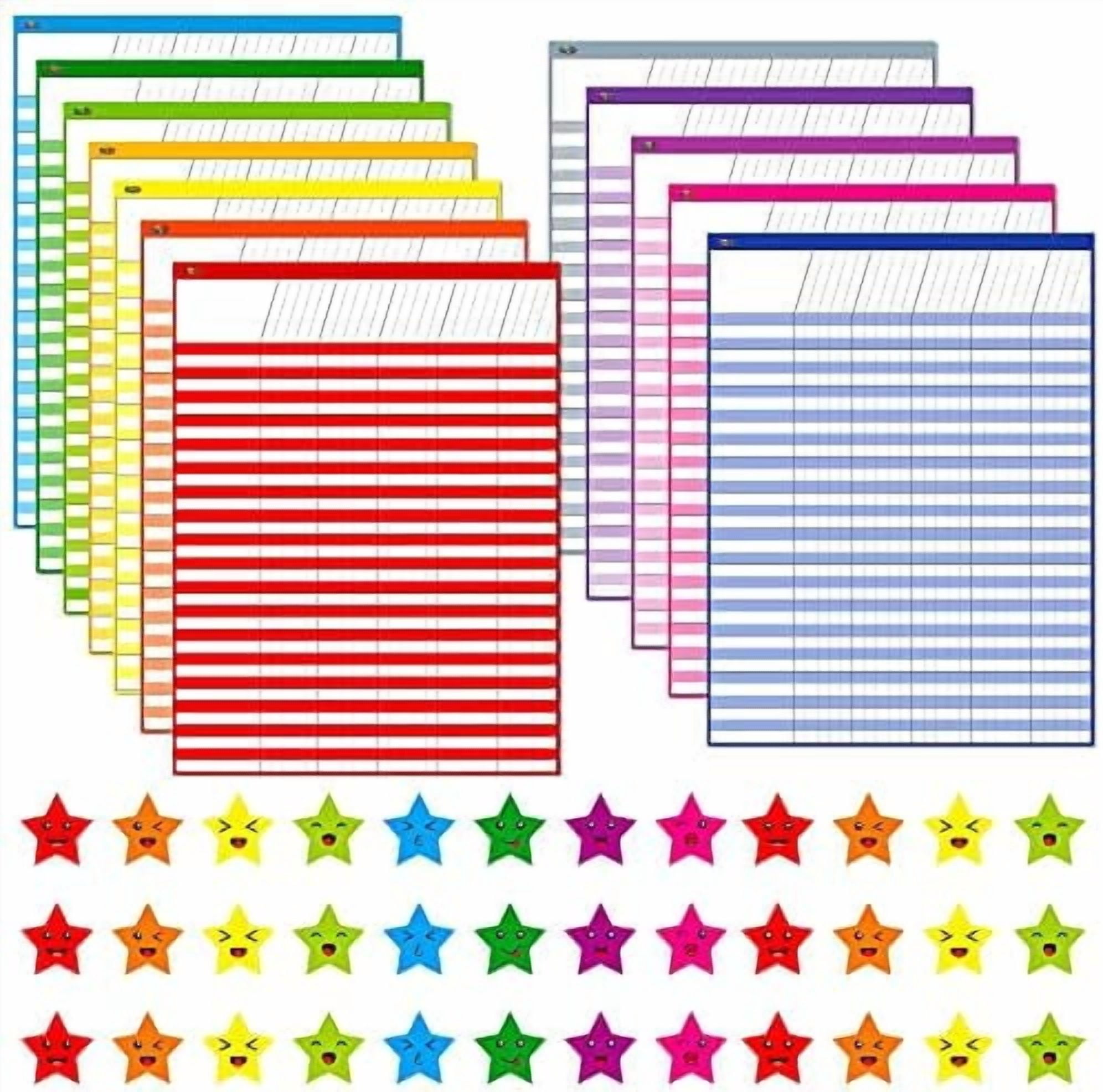 12 Pack Multi-Color Dry Erase Incentive Chart/Chore/Responsibility ...
