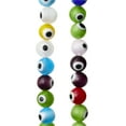thumbnail image 1 of Bead Landing Multicolor Eyeball Glass Round Beads, 8mm, 12 Pack, 1 of 2