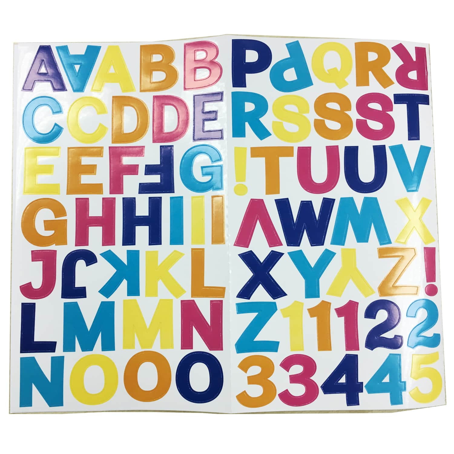 Recollections Multicolored Block Alphabet Stickers, 12 Pack