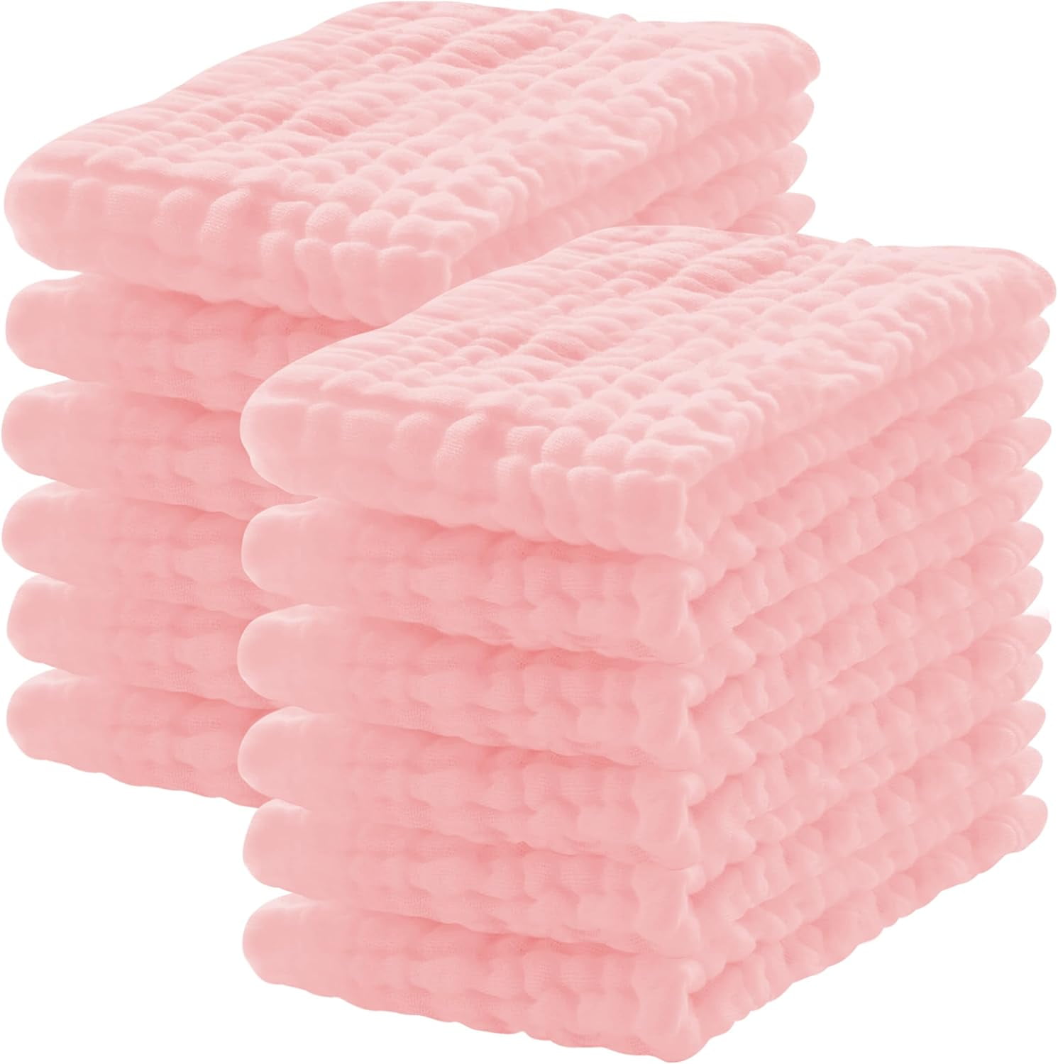 12 Pack Muslin Burp Cloths 100% Cotton Muslin Cloths Large 20''x10'' Extra Soft and Absorbent Baby Burping Cloth