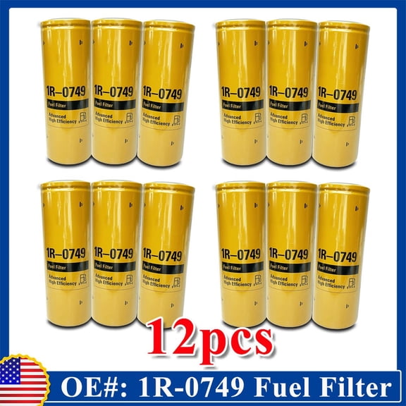 12 Pack NEW 1R-0749 FUEL FILTER For CAT / CATERPILLAR 1R0749