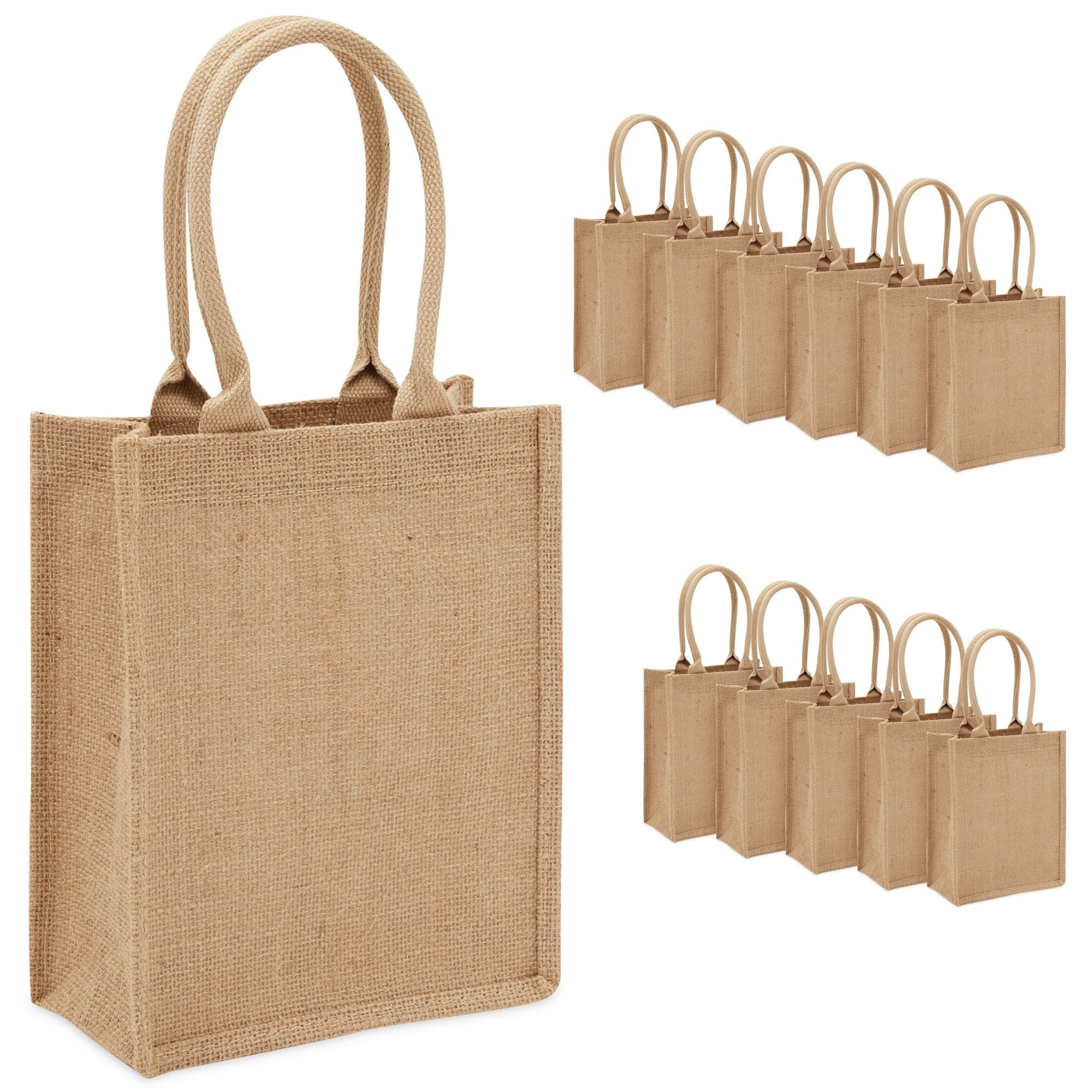 12 Pack Brown Yute Tote Bag para Mujer y Playa, Colombia Ubuy