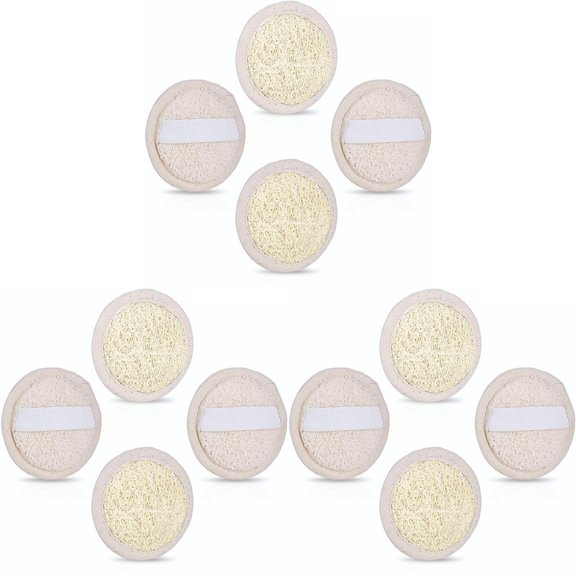 12 Pack Natural Loofah Exfoliating Body Scrubber, Made with Natural Shower Loofah Sponge, Bath Shower Loofah Sponge for Women and Men, for Face and Body That Gets You Clean