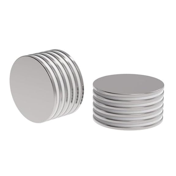 12-Pack Neodymium Disc Magnets 1.26" x 1/16" Strong Rare Earth Permanent Magnets for , DIY, and Industrial Use
