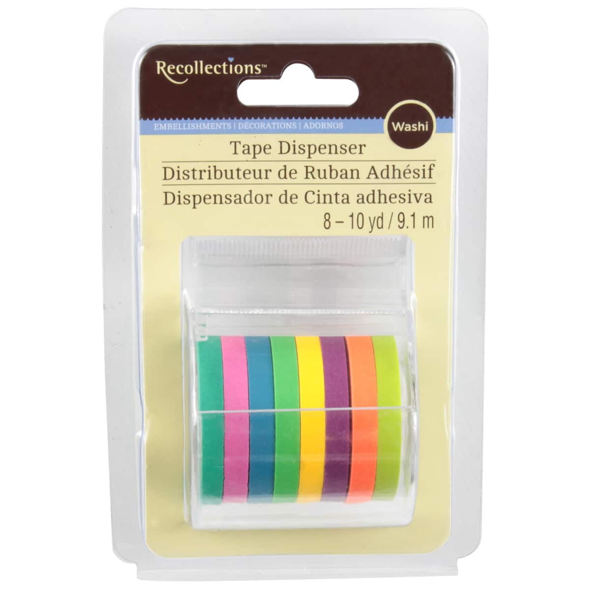 12 Pack Neon Washi Tape Dispenser by Recollections™