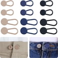 thumbnail image 1 of 12 Pack No Sew Button Extenders for Jeans Pants Waistband - Flexible Adjusters for Men and Women, Reusable Clothing Accessory, 1 of 7