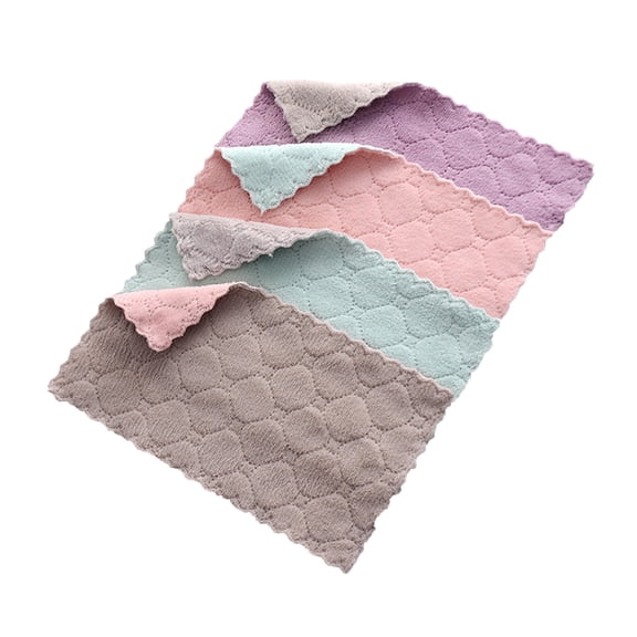 12-Pack Non-Oil Microfiber Cleaning Cloths 6X11 In, Dual-Sided Diamond Texture Towels for Dishes Windows Mirrors, Lint-Free Streak-Free Polish Rags, Reusable Washable Kitchen Car Wash Set, 12 Towels
