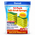 thumbnail image 1 of 12 Pack Non-Scratch Scrub Sponges for Dishes, Heavy Duty Kitchen Sponge, Multipurpose Scrubber, Durable, Odor-Free, Safe on Nonstick Cookware, Pots, Pans, Countertops, 1 of 8