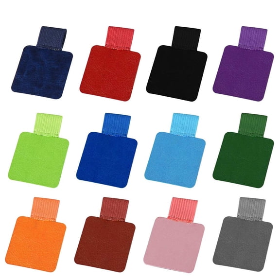 12 Pack Notebook Pen Loop Holder Self-Adhesive Pen Holder Pencil Holders Elastic Loop Designed for Notebooks Journals Calendars (Black)