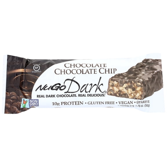 (12 Pack)Nugo Dark Chocolate Chip Protein Bar, 1.76 oz.