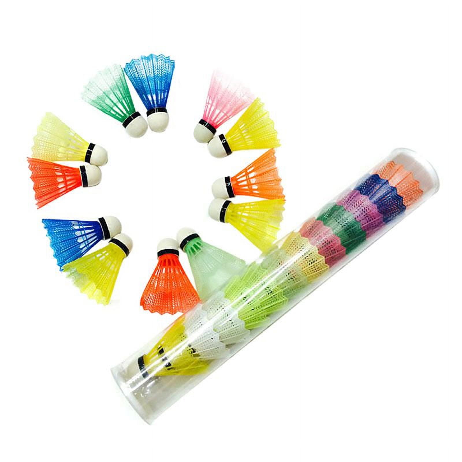 12-Pack Nylon Feather Badminton Shuttlecocks with Great Stability and Durability,Nylon Shuttlecocks Indoor Outdoor Sports Hight Speed Training Badminton Birdies Balls