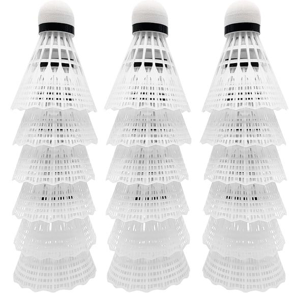12-Pack Nylon Shuttlecocks,Bexikou White Bedminton Shuttlecocks,Hight Speed Training Badminton Balls for Badminton Amateur Training and Backyard Family Game