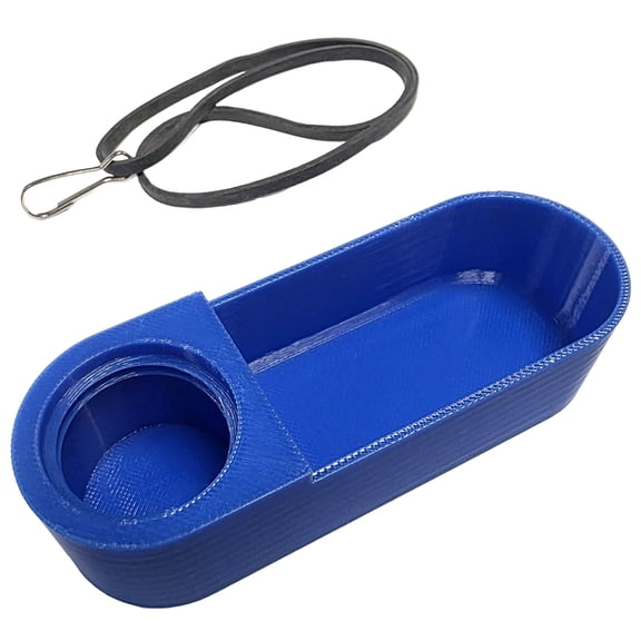 12 Pack Of Blue Soda Pop Water Bottle Bird Drinker Cups & Mounting Bands with Clasp Made in Texas USA