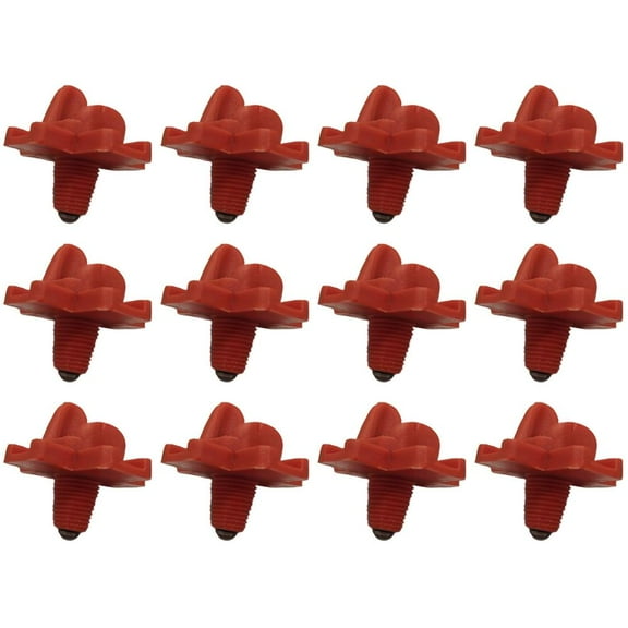 12 Pack Of Horizontal Side Mount Chicken Waterer Screw in Poultry Nipple Drinkers