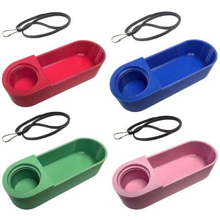 12 Pack Of Multi Colored Soda Pop Water Bottle Bird Drinker Cups & Mounting Bands with Clasp Made in Texas USA