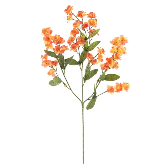 12 Pack: Orange Double Ruffle Baby's Breath Spray by Ashland