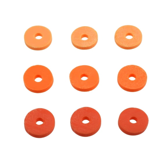 Bead Landing Orange PVC Rondelle Spacer Heishi Beads, 5.8mm, 12 Pack