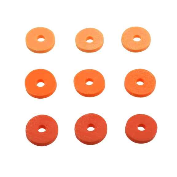 Bead Landing Orange PVC Rondelle Spacer Heishi Beads, 5.8mm, 12 Pack