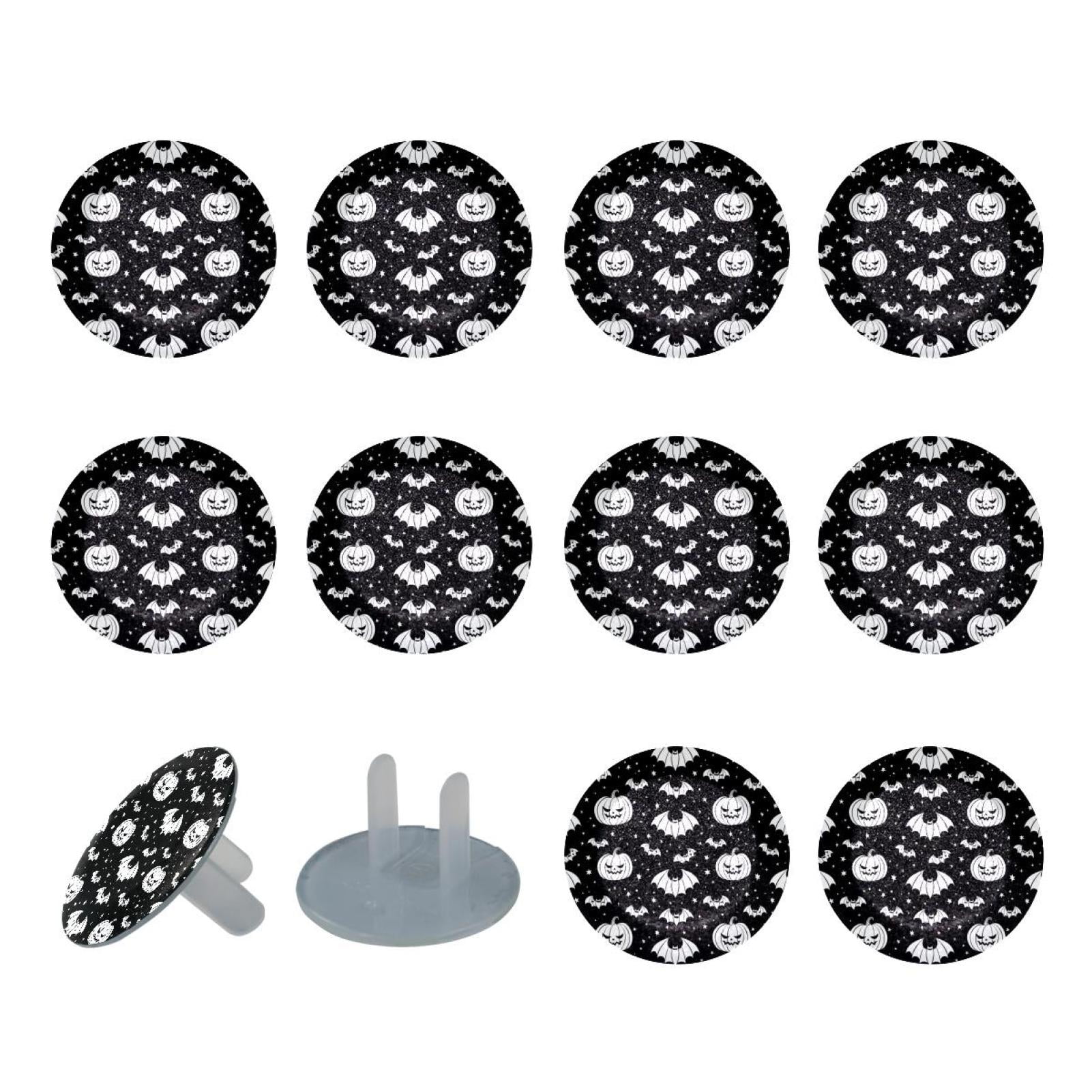 12 Pack Orange Pumpkins and Bats 1 Outlet Covers Baby Proofing Socket ...