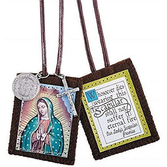 12 Pack - Our Lady of Guadalupe Scapular with Medals