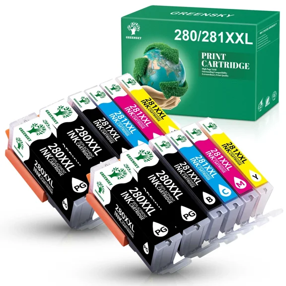 12 Pack PGI-280XXL CLI-281XXL Ink Cartridges for TR8620A TR8622A TR8520