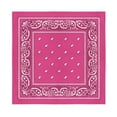 thumbnail image 1 of 12-Pack Paisley 100% Cotton Double Sided Bandanas (Hot Pink), 1 of 2