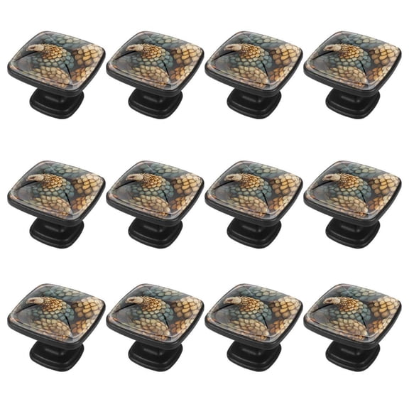 12 Pack Pangolin Kitchen Cabinet Square Knob Cabinet Hardware for Dresser Drawer Cabinet Pulls Drawer Knobs Cabinet Knobs