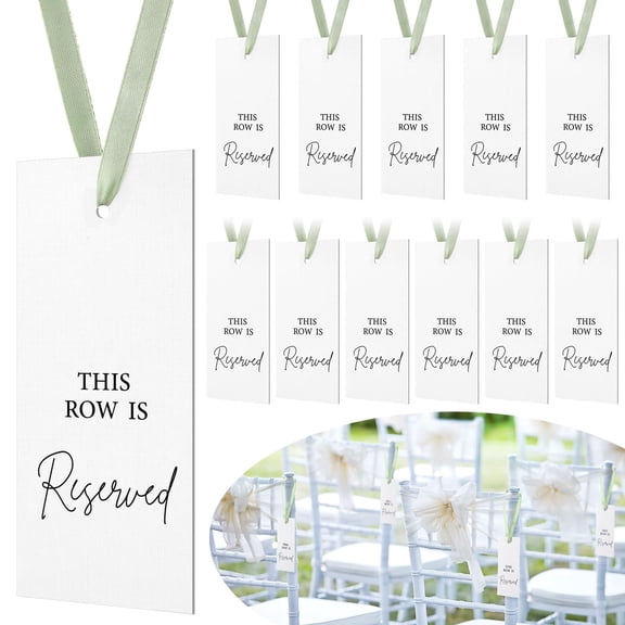 12 Pack Paper Reserved Seating Signs for Wedding & Events