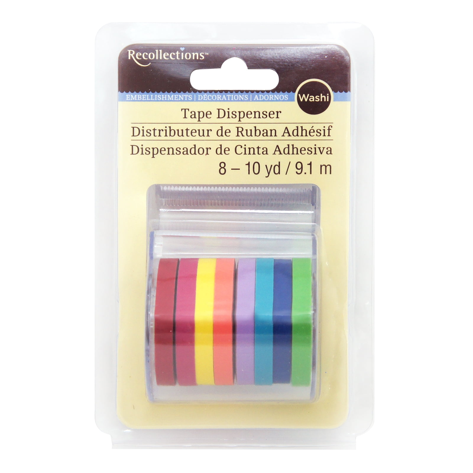 Recollections Party Washi Tape Dispenser, 12 Pack