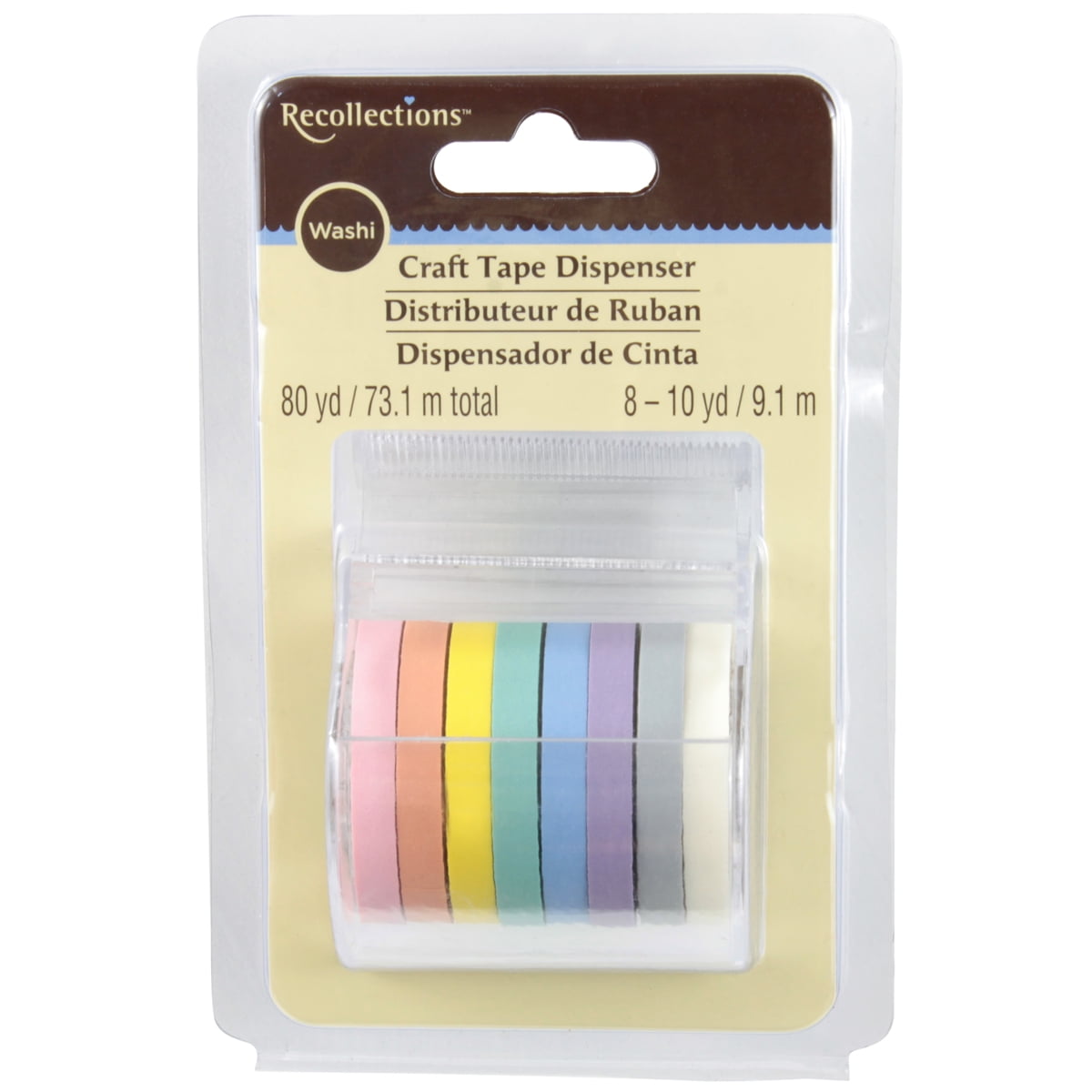 12 Pack: Pastels Washi Craft Tape Dispenser by Recollections