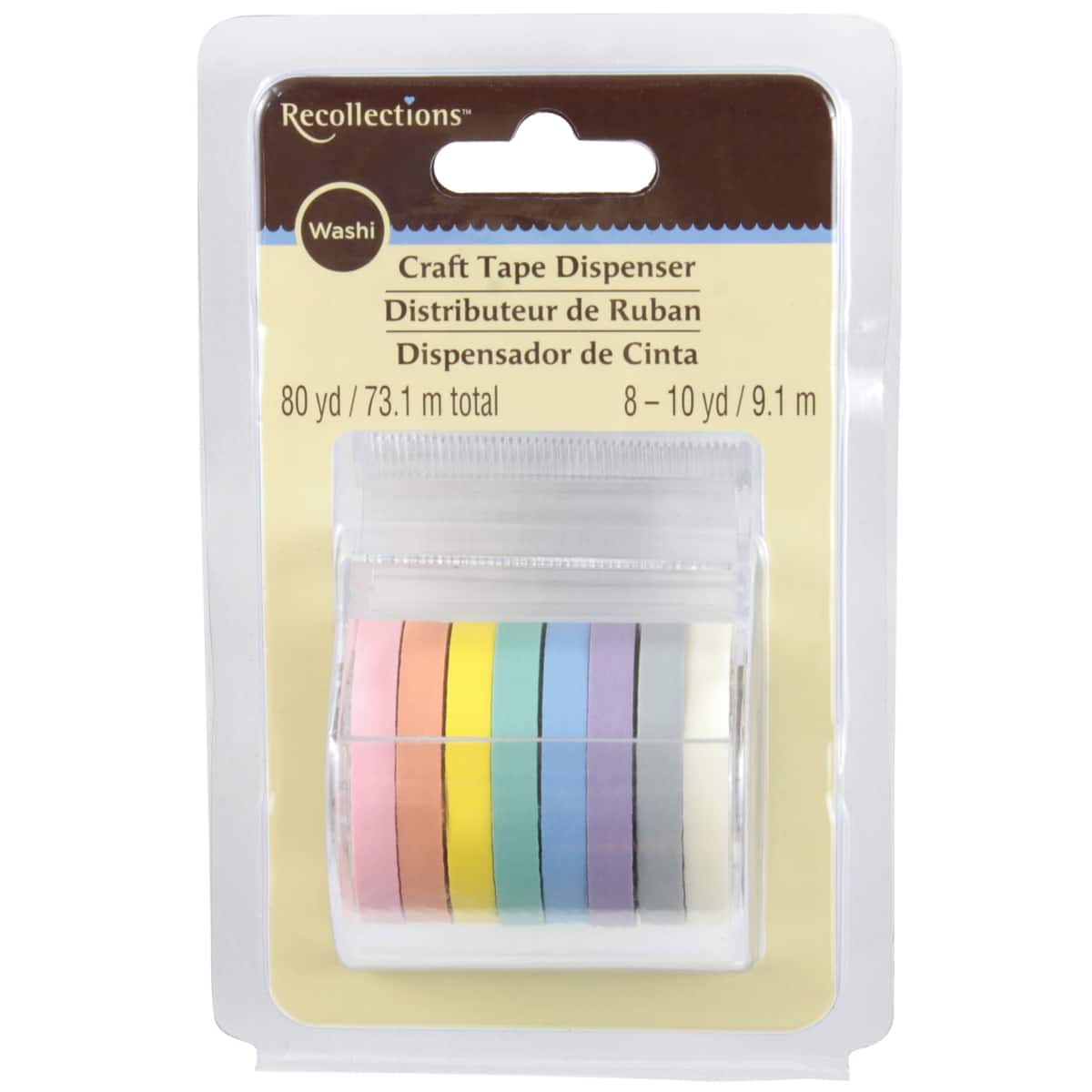 12 Pack Pastels Washi Craft Tape Dispenser by Recollections™