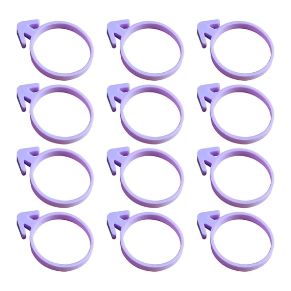 12 Pack Pastry Bag Ties - Icing Bag Clips Sealing Rings for Cake Decorating - Silicone Cable Tie Ring Fixing Binder for Piping Bags - Reusable Baking Tool for Cookies Sweets Desserts Kitchen