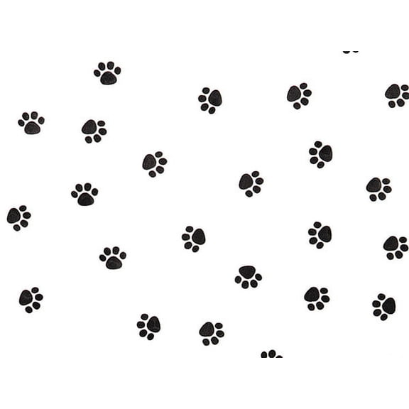12 Pack, Paw Print Tissue Paper 20 x 30", Soft Fold Sheets for DIY, Gift Wrapping, Birthday Parties and Events, Made In USA