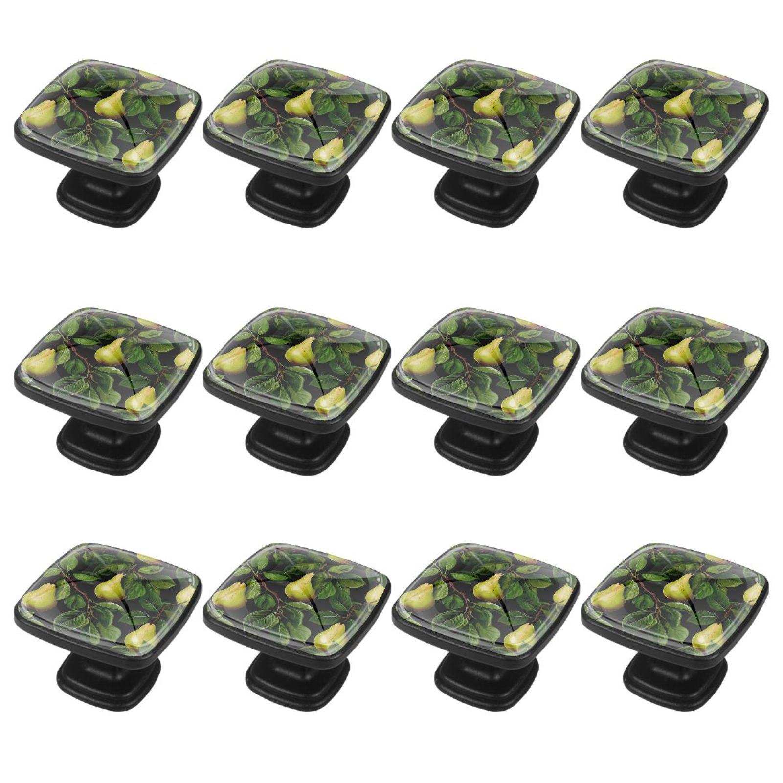 Curated visual reference: Visual Reference: 12 Pack Pear Kitchen Cabinet Square Knob Cabinet Hardware For