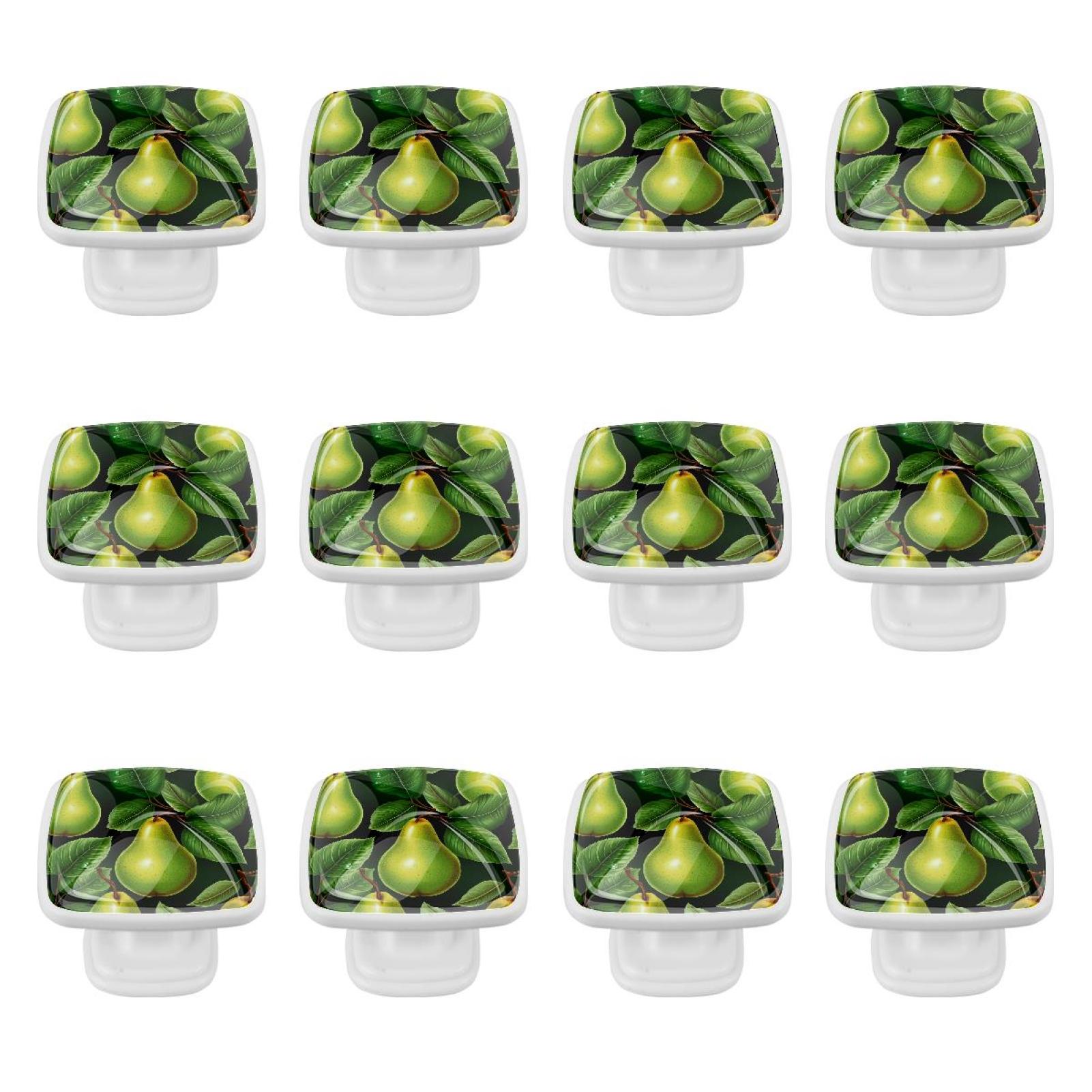 Curated visual reference: Gallery Detail: 12 Pack Pear Square Cabinet Knobs Kitchen Cabinet Pulls Cupboard