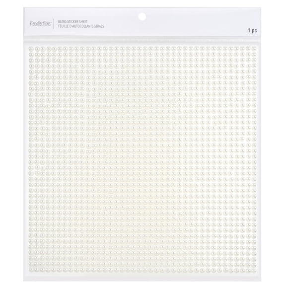 Recollections Pearl Bling Sticker, 12 Pack