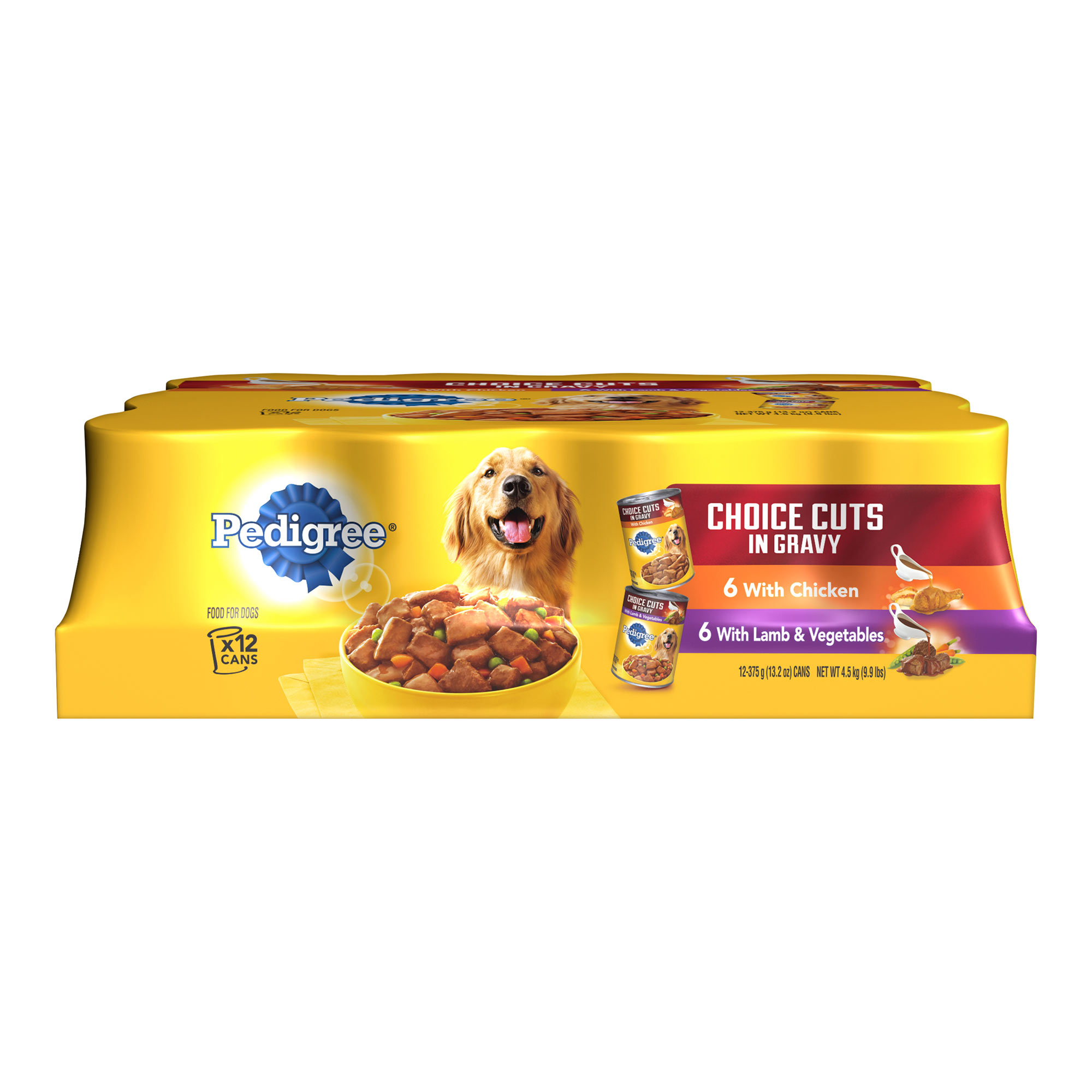 (12 Pack) Pedigree Choice Cuts In Gravy Variety Pack Chicken And Lamb Wet Dog Food, 13.2 Oz - image 1 of 5