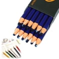 thumbnail image 1 of 12 Pack Peelable Peel-Off China Wax Grease Pencils, 6.69in Fade-Proof Non-Sharpening Multi-Surface Drawing Markers, Blue, 1 of 6