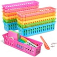 thumbnail image 1 of Juvale Plastic Pencil Holder for Classroom - 12-Pack, Multicolor, Slim Rectangular for Classroom Organization & Teacher Supplies, 1 of 10